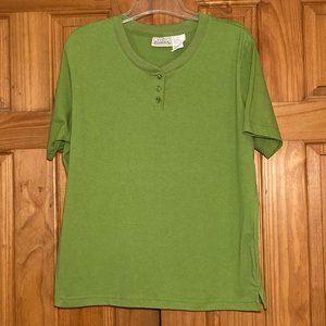 NWOT Vintage Basic Editions Top Blouse Size L